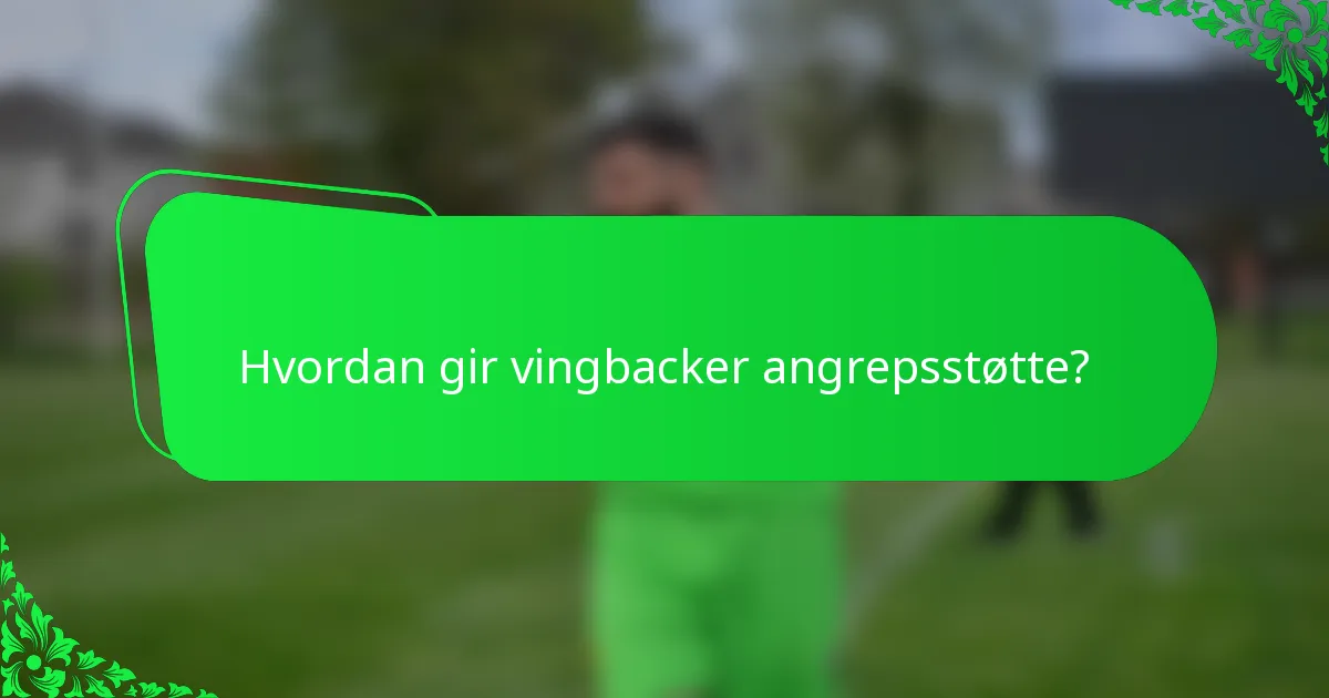 Hvordan gir vingbacker angrepsstøtte?